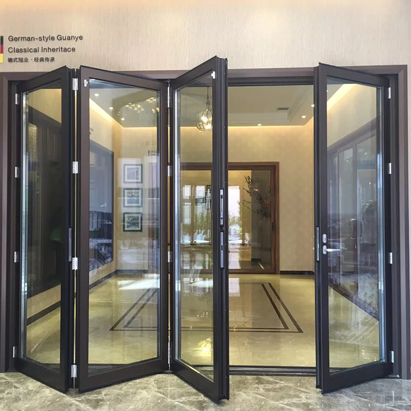 Pintu Lipat Paduan Aluminium Dengan Isolasi Termal