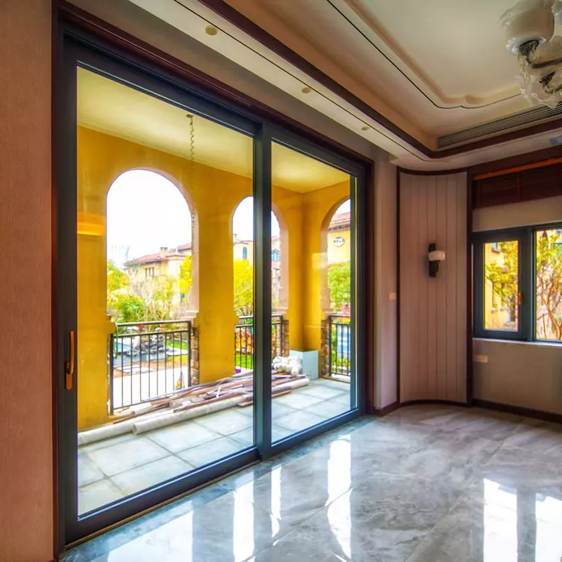 Pintu Geser Balkon Pelindung Panas Berisolasi Aluminium